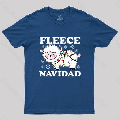 Fleece Navidad T-Shirt Navy / S