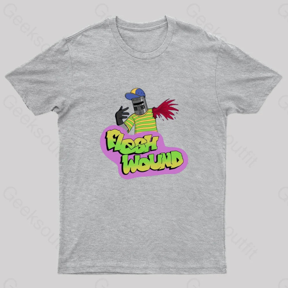 Flesh Wound Geek T-Shirt Grey / S