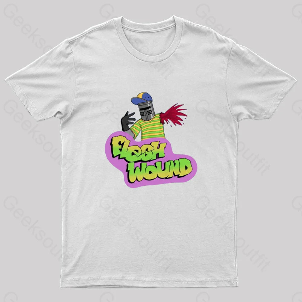 Flesh Wound Geek T-Shirt White / S