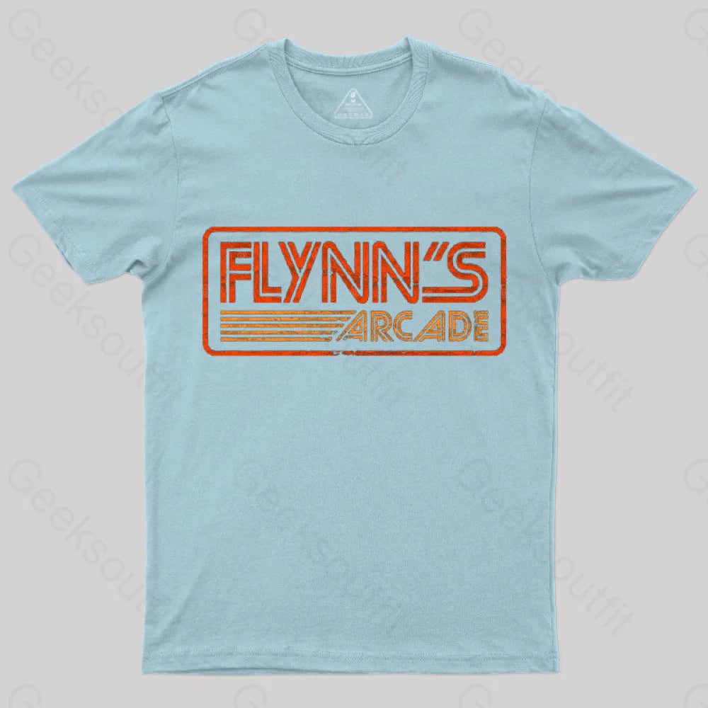 Flynn’s Arcade 80S Retro T-Shirt Light Blue / S