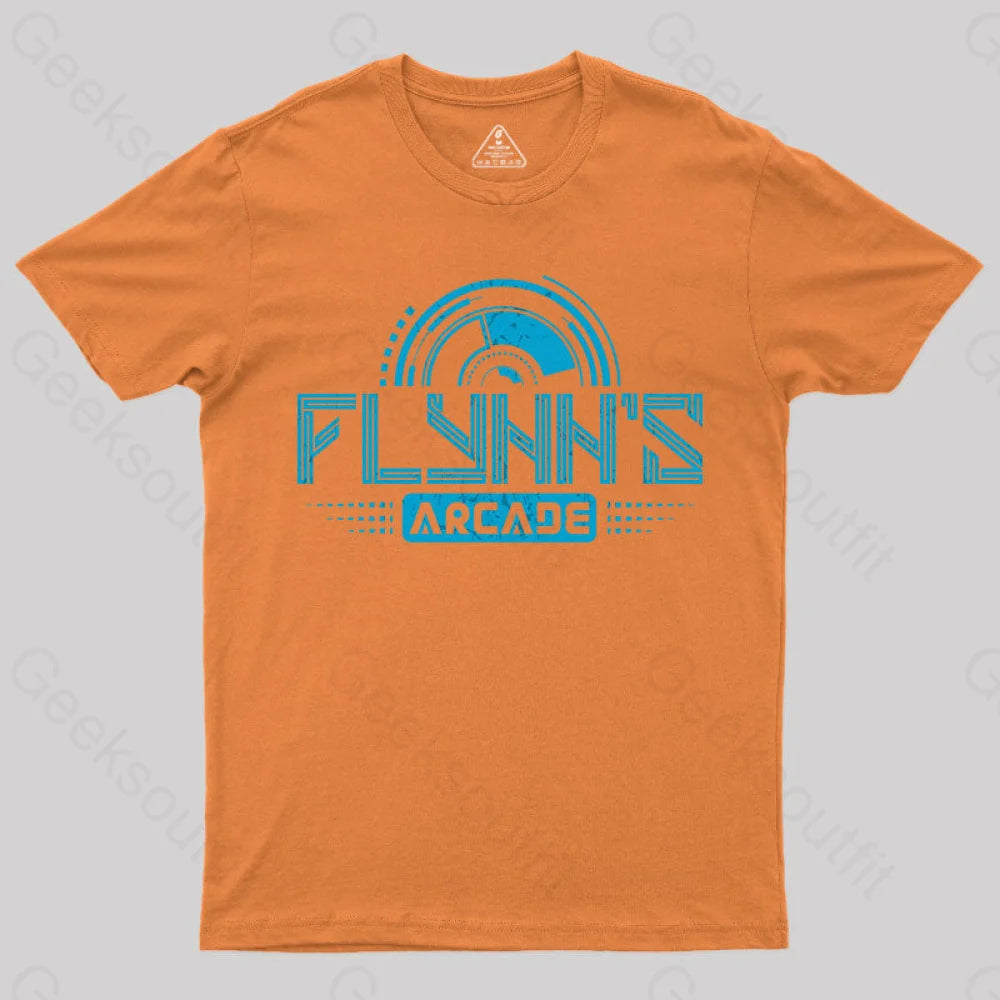 Flynn’s Arcade Est 1982 T-Shirt Orange / S Yc