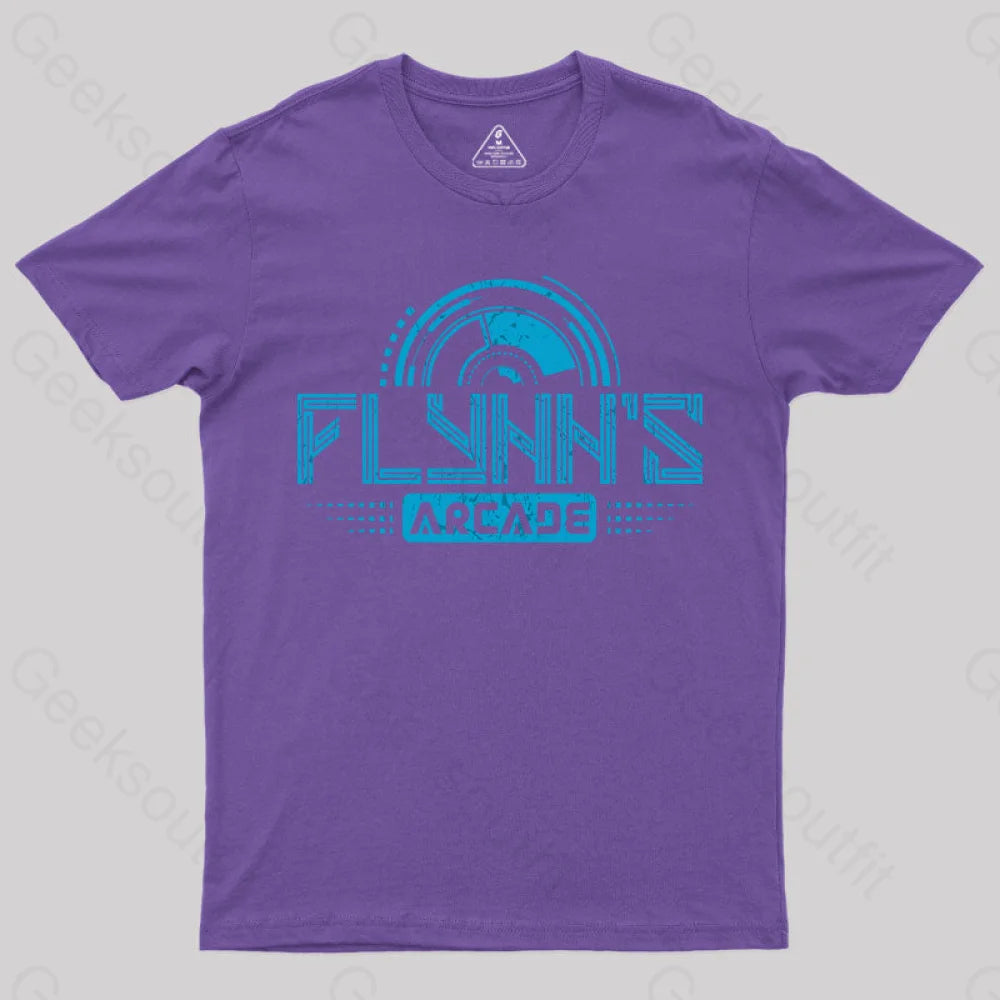 Flynn’s Arcade Est 1982 T-Shirt Purple / S Yc