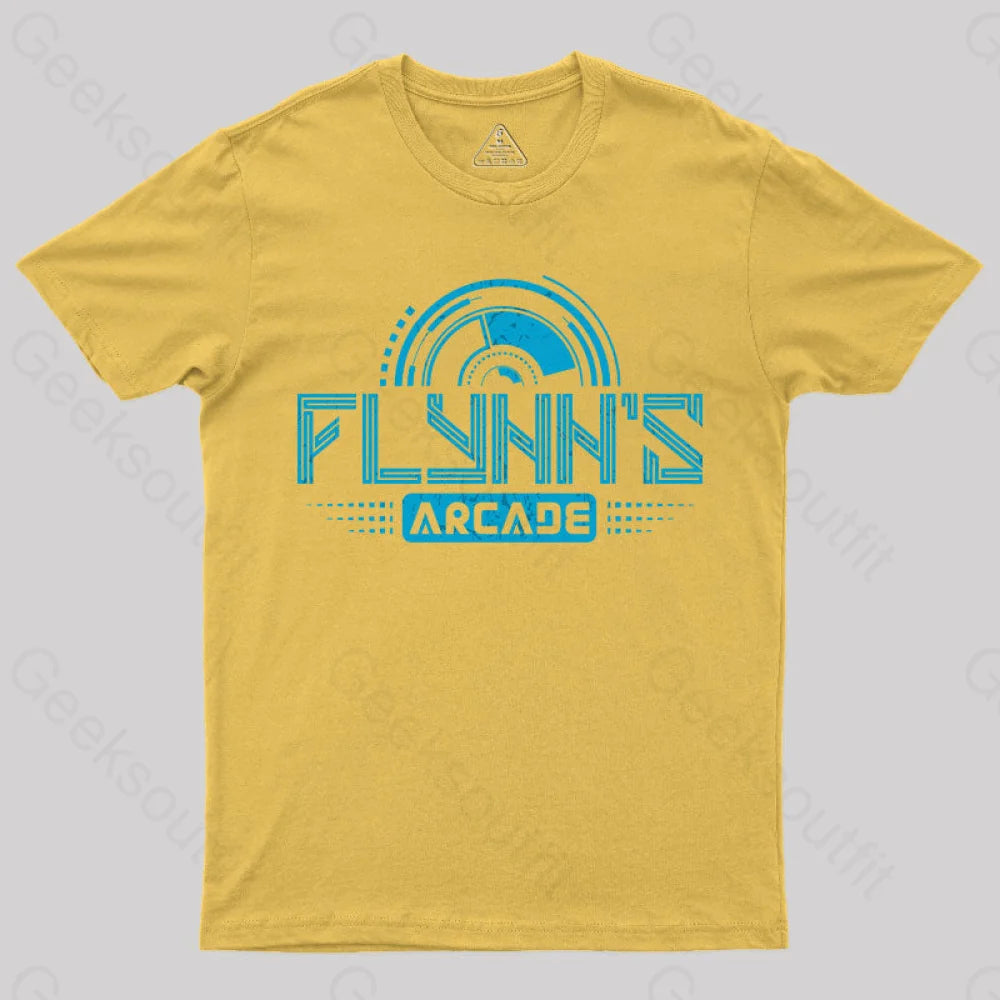 Flynn’s Arcade Est 1982 T-Shirt Yellow / S Yc