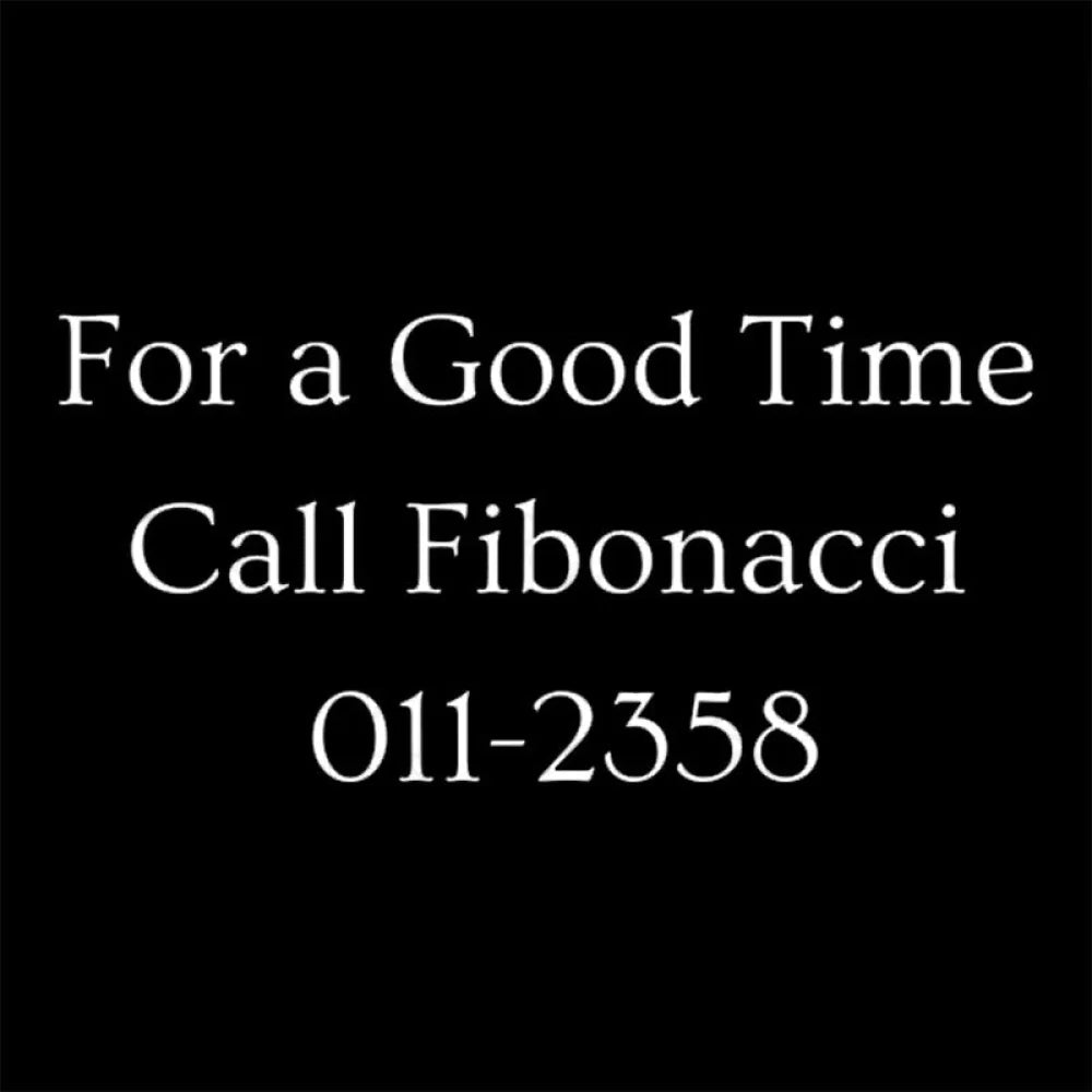 For A Good Time Call Fibonacci Geek T-Shirt