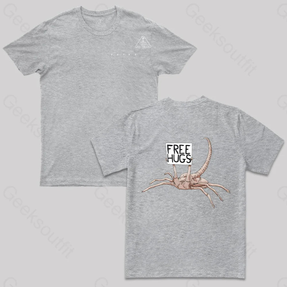 Free Hugs Alien T-Shirt Grey / S