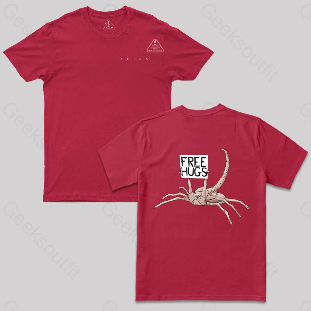 Free Hugs Alien T-Shirt Red / S