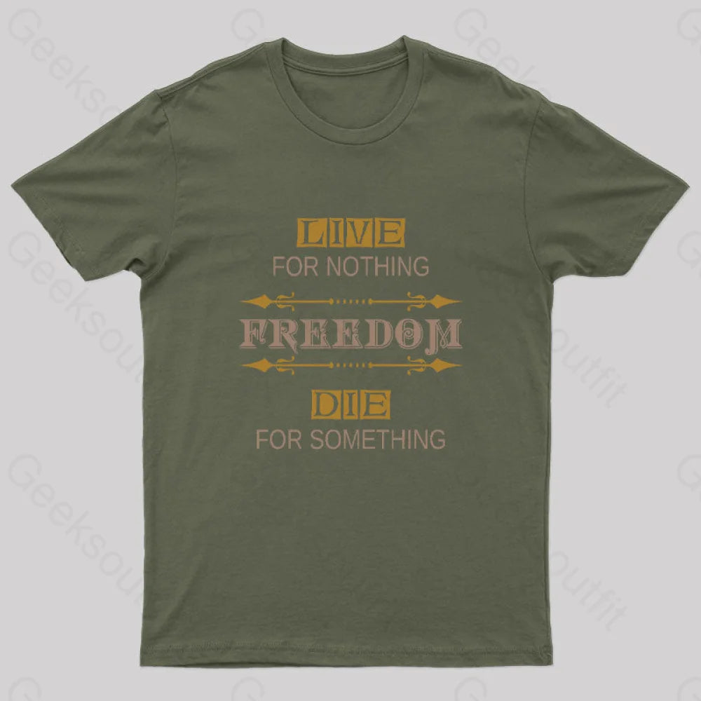 Freedom Geek T-Shirt Army Green / S