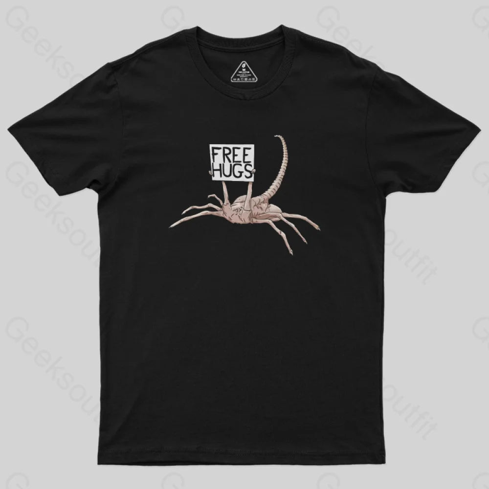 Freehugs-Alien Xenomorph T-Shirt Black / S Yc