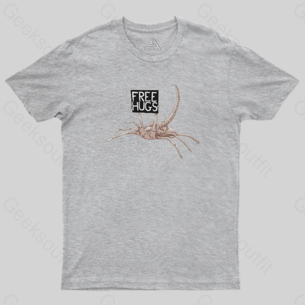 Freehugs-Alien Xenomorph T-Shirt Grey / S Yc