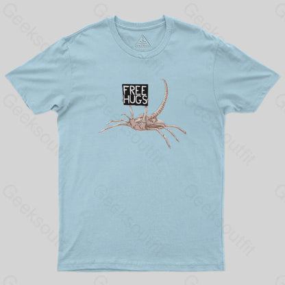 Freehugs-Alien Xenomorph T-Shirt Light Blue / S Yc