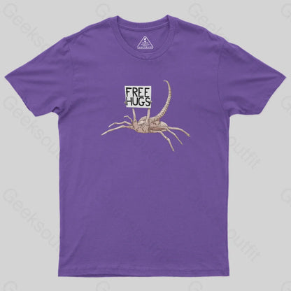 Freehugs-Alien Xenomorph T-Shirt Purple / S Yc