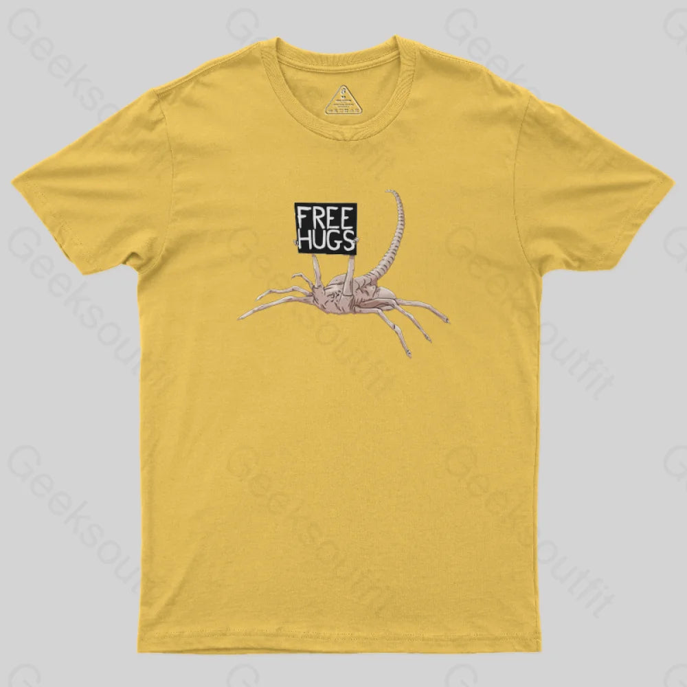 Freehugs-Alien Xenomorph T-Shirt Yellow / S Yc