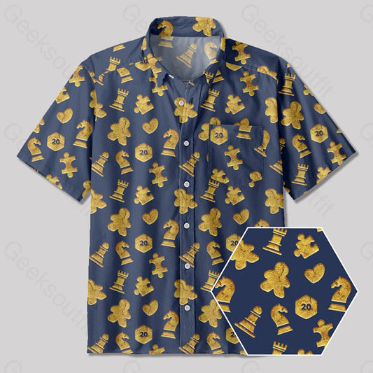 Fried Chicken Board Game Button Up Pocket Shirt Yc