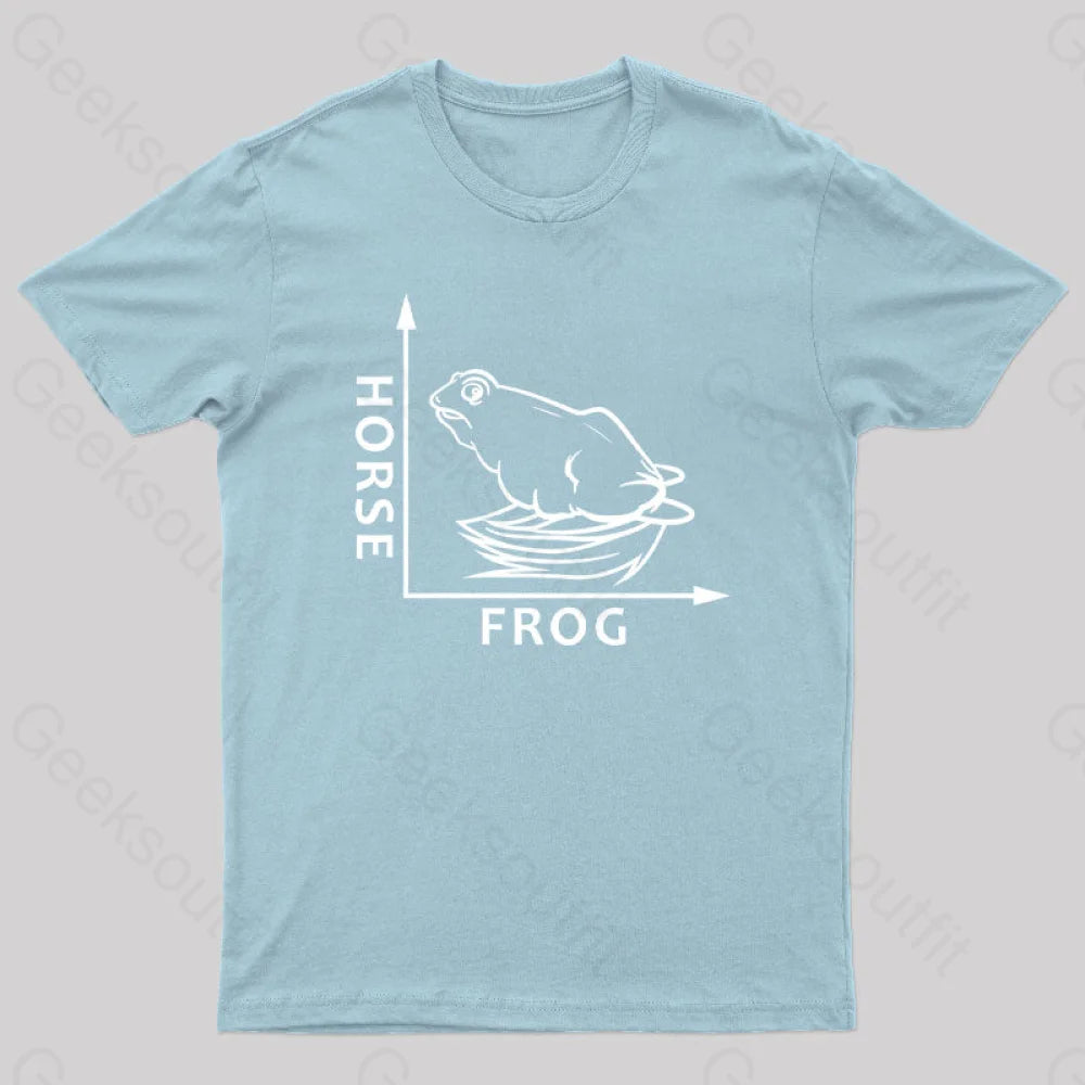 Frog Or Horse Geek T-Shirt Light Blue / S