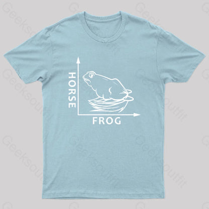 Frog Or Horse Geek T-Shirt Light Blue / S