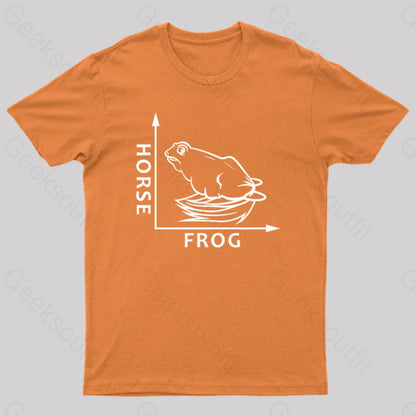 Frog Or Horse Geek T-Shirt Orange / S