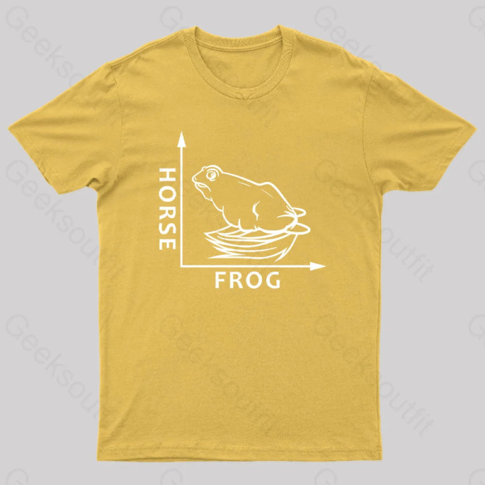 Frog Or Horse Geek T-Shirt Yellow / S