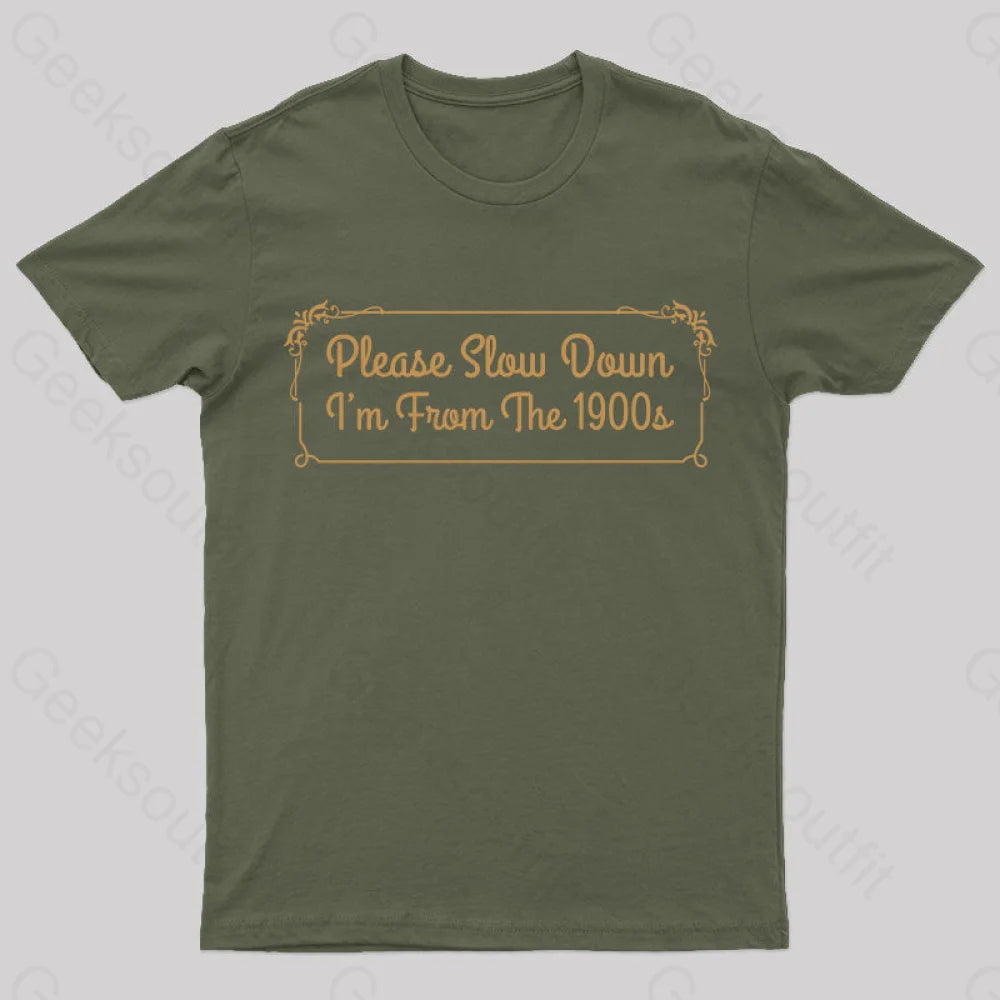 From The 1900S Vintage T-Shirt Army Green / S