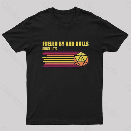 Fueled By Bad Rolls Nerd T-Shirt Black / S