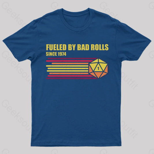 Fueled By Bad Rolls T-Shirt Navy / S