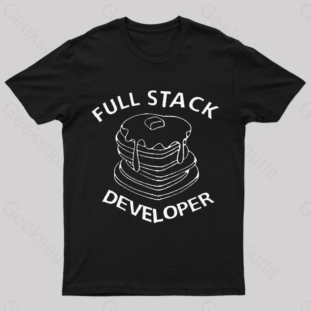 Full Stack Developer Nerd T-Shirt Black / S