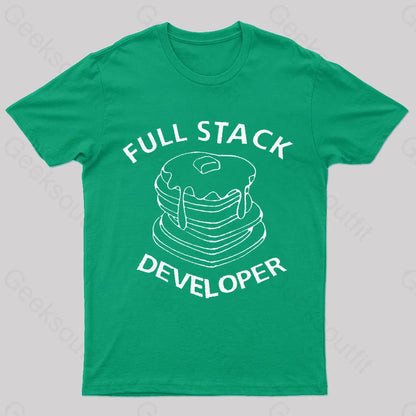 Full Stack Developer Nerd T-Shirt Green / S