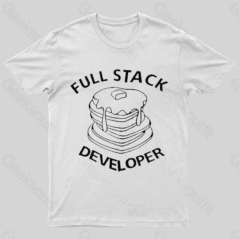 Full Stack Developer Nerd T-Shirt White / S