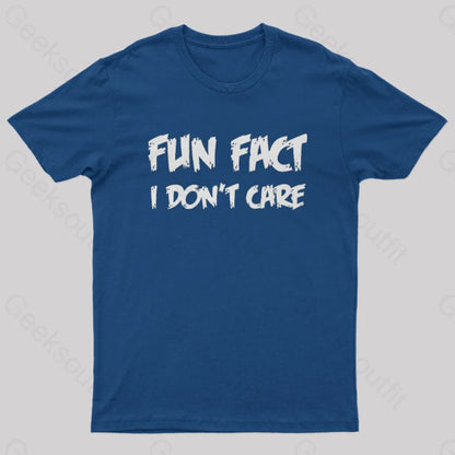 Fun Fact I Don’t Care Nerd T-Shirt Navy / S