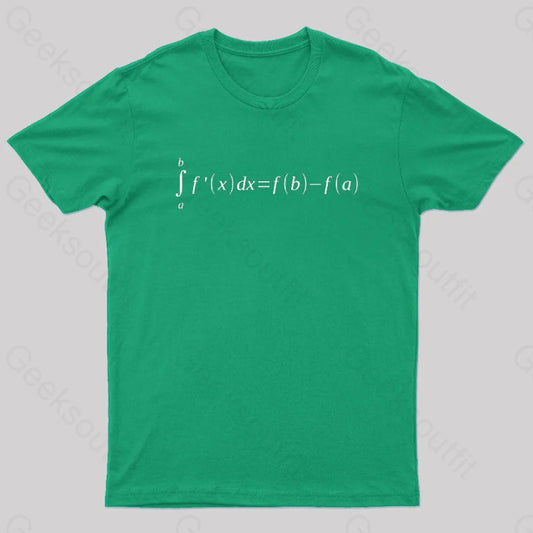 Fundamental Theorem Of Calculus Math Geek T-Shirt Green / S