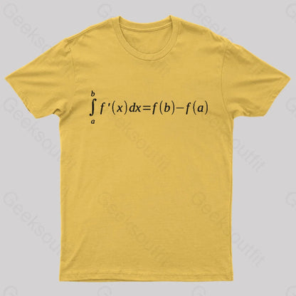 Fundamental Theorem Of Calculus T-Shirt Yellow / S