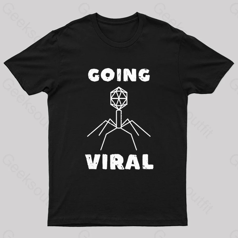 Funny Biology Going Nerd T-Shirt Black / S