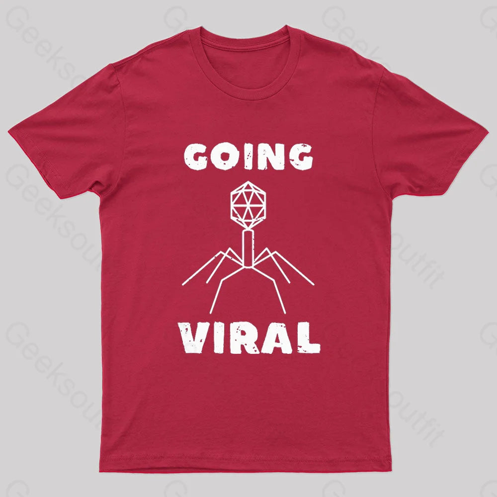 Funny Biology Going Nerd T-Shirt Red / S