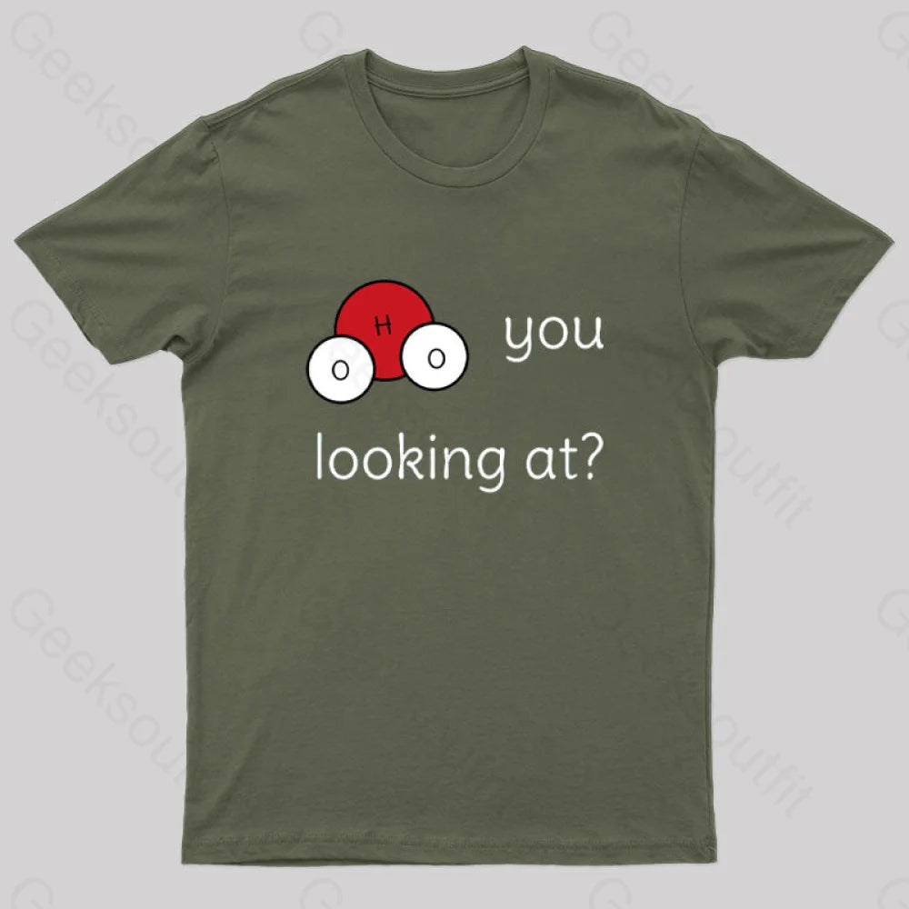 Funny Chemistry Pun Geek T-Shirt Army Green / S