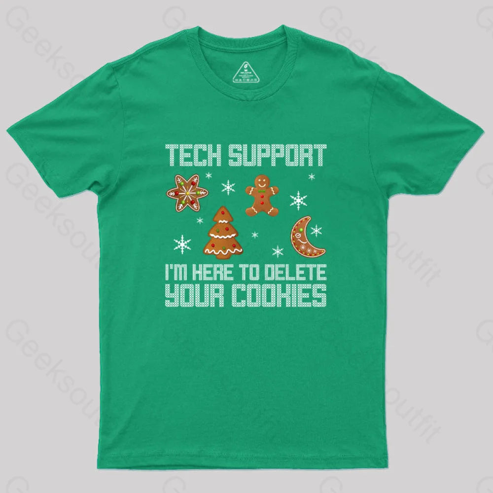 Funny Christmas Tech Support Computer Programmer Geek T-Shirt Green / S