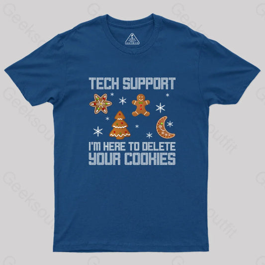 Funny Christmas Tech Support Computer Programmer Geek T-Shirt Navy / S