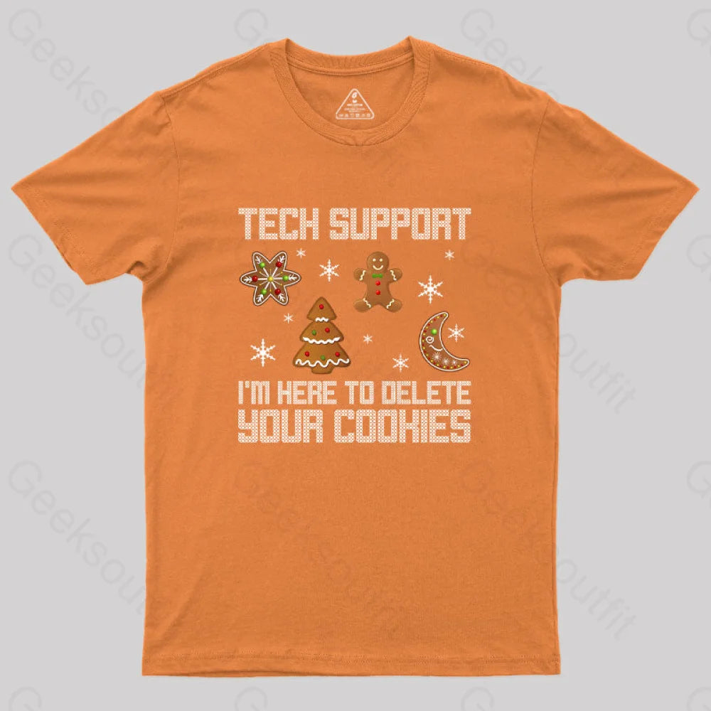 Funny Christmas Tech Support Computer Programmer Geek T-Shirt Orange / S