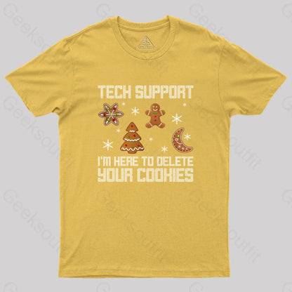 Funny Christmas Tech Support Computer Programmer Geek T-Shirt Yellow / S