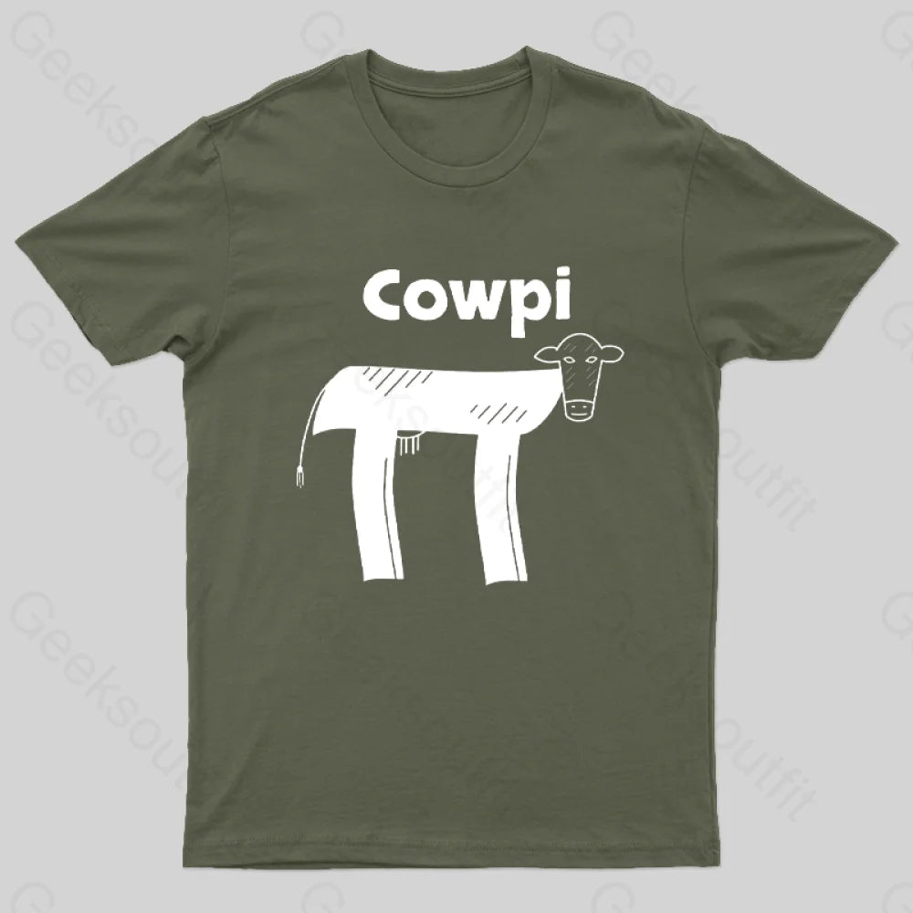 Funny Cowpi T-Shirt Army Green / S