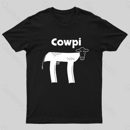 Funny Cowpi T-Shirt Black / S