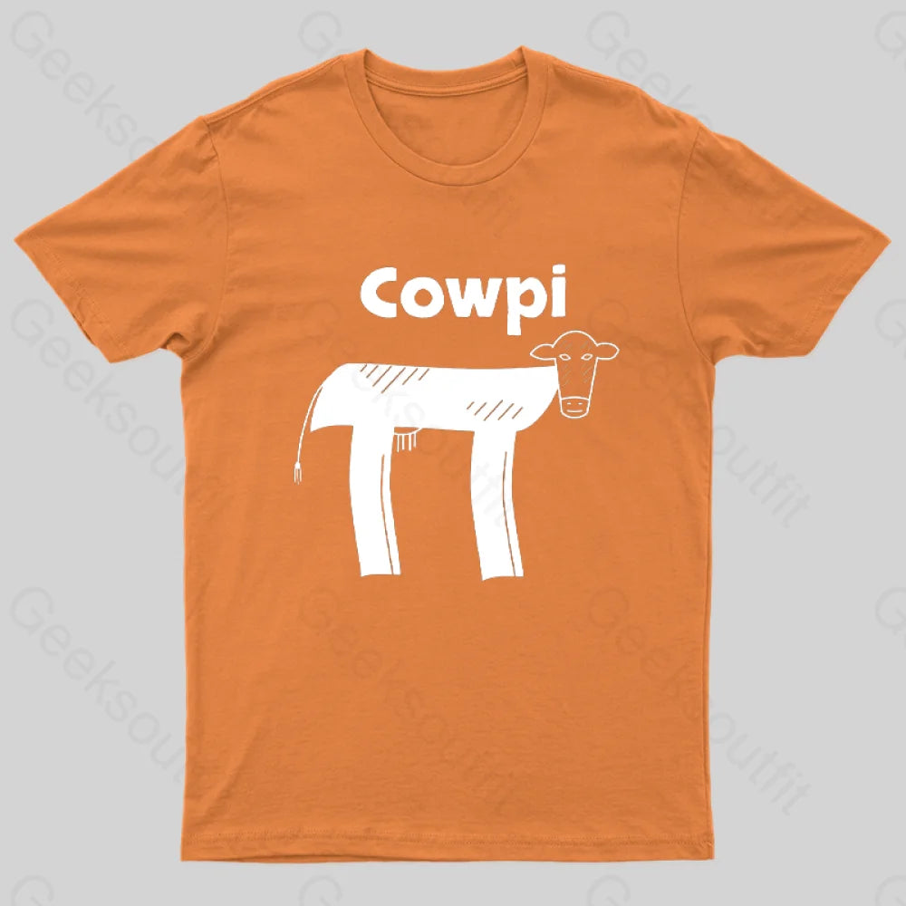 Funny Cowpi T-Shirt Orange / S