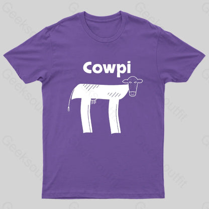 Funny Cowpi T-Shirt Purple / S