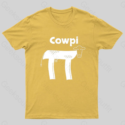 Funny Cowpi T-Shirt Yellow / S