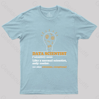 Funny Data Scientist Definition Computer Science T-Shirt Light Blue / S