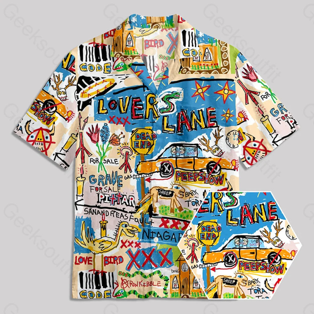 Funny Doodles Button Up Pocket Shirt Yc