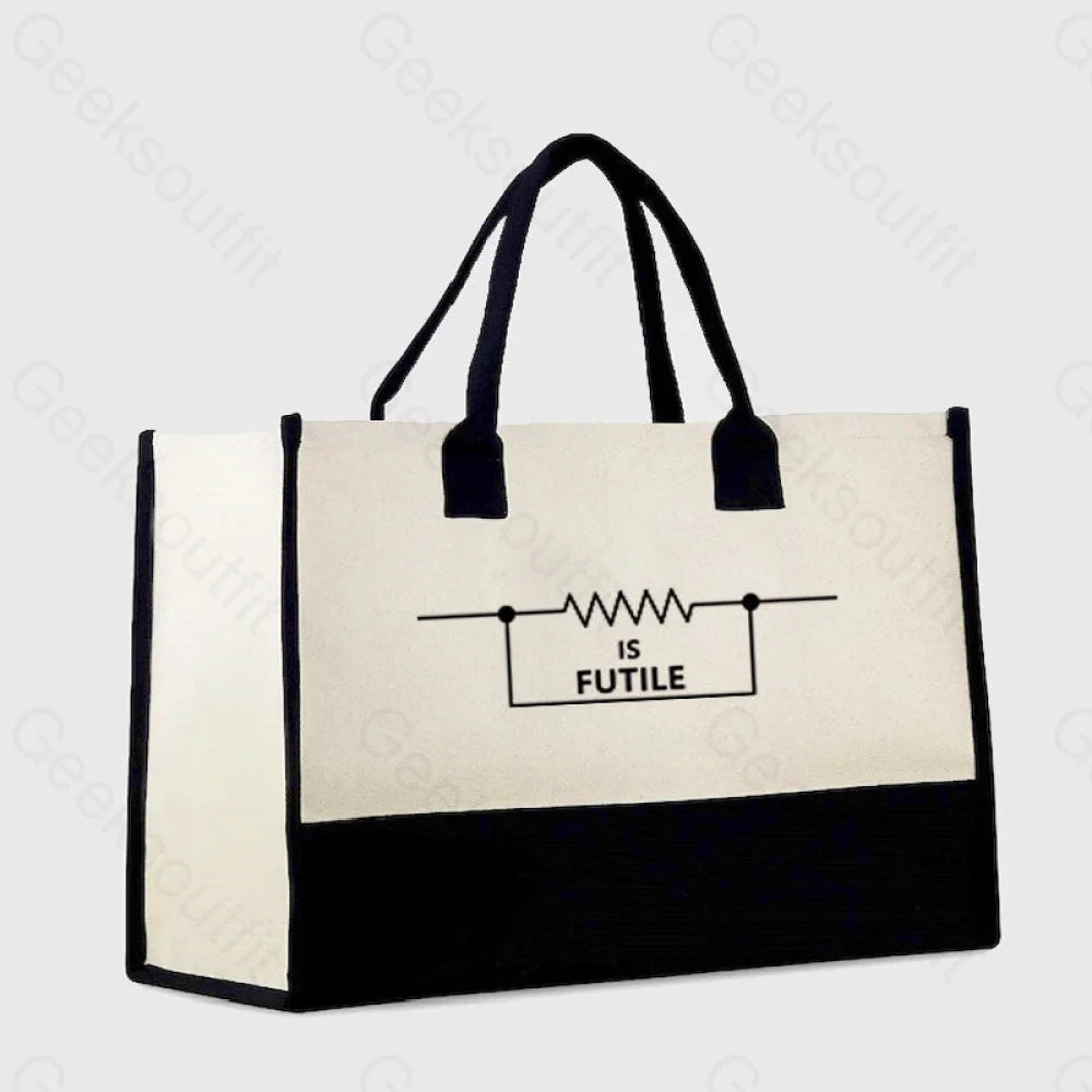 Funny Engineer Resistor Cotton Tote Bag White