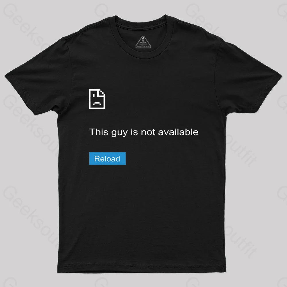 Funny Error Geek T-Shirt Black / S