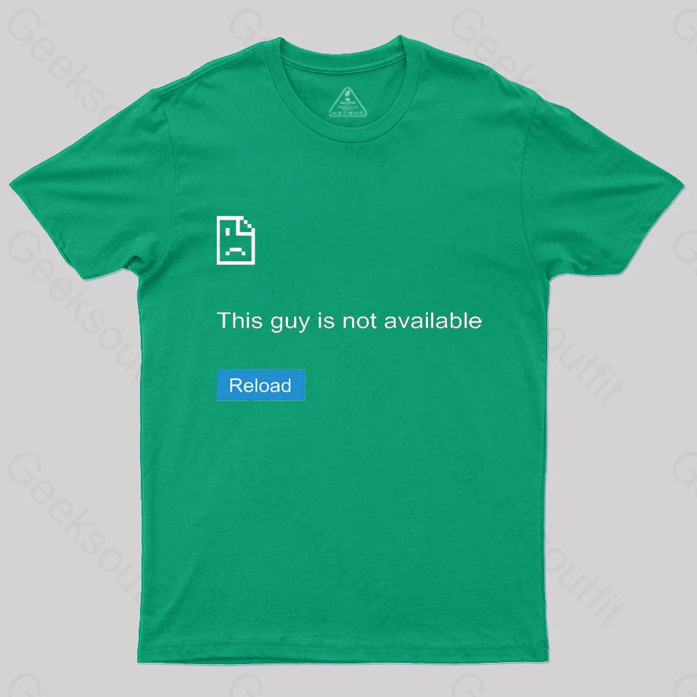 Funny Error Geek T-Shirt Green / S