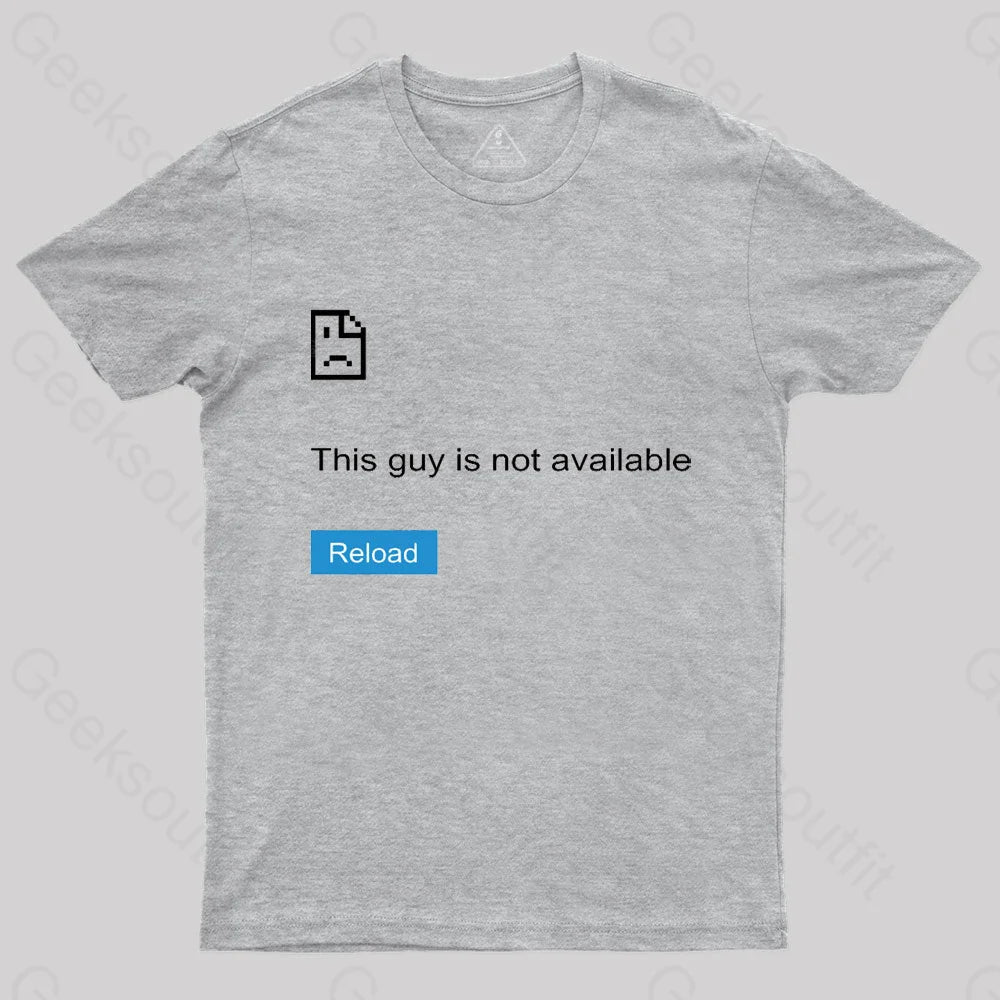 Funny Error Geek T-Shirt Grey / S