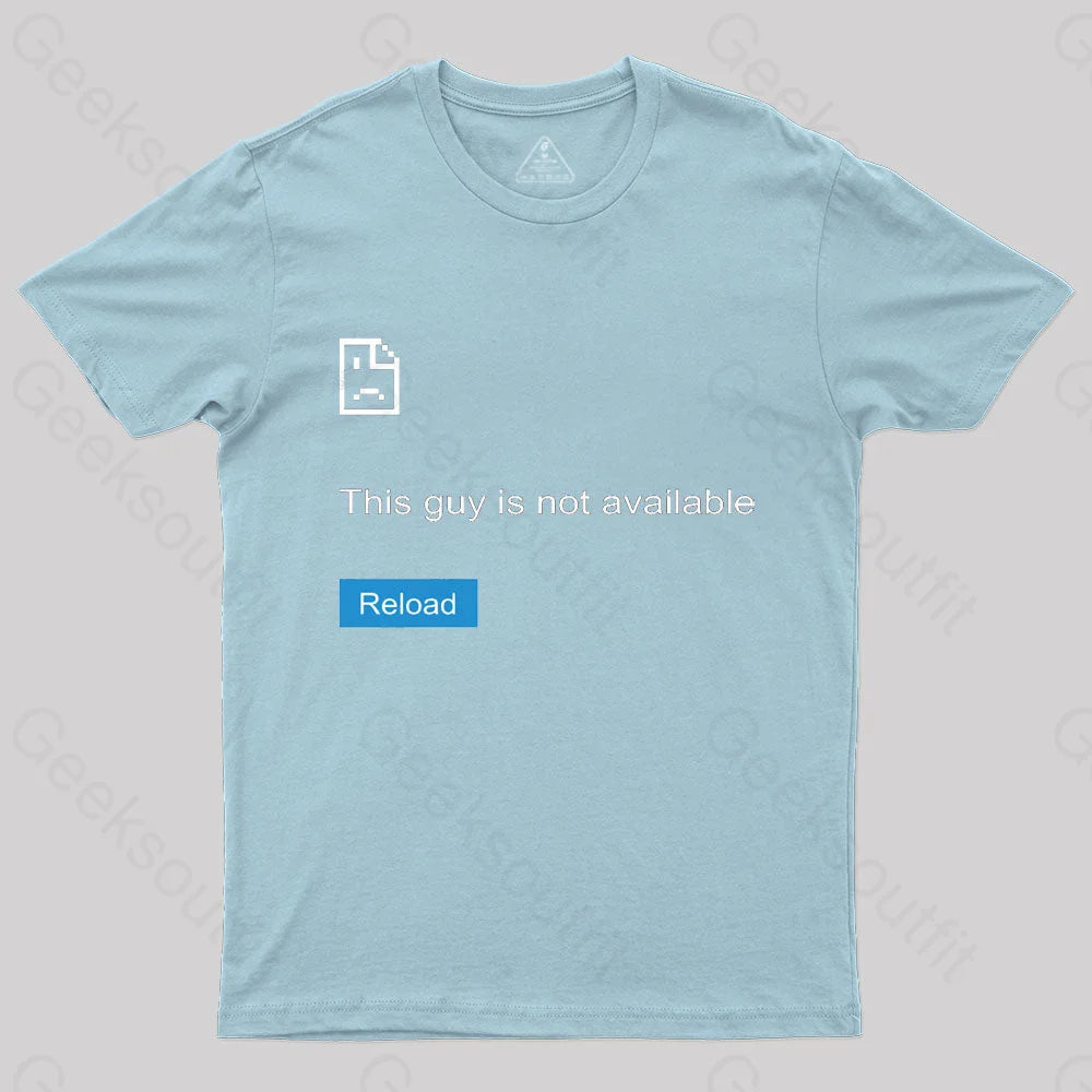 Funny Error Geek T-Shirt Light Blue / S