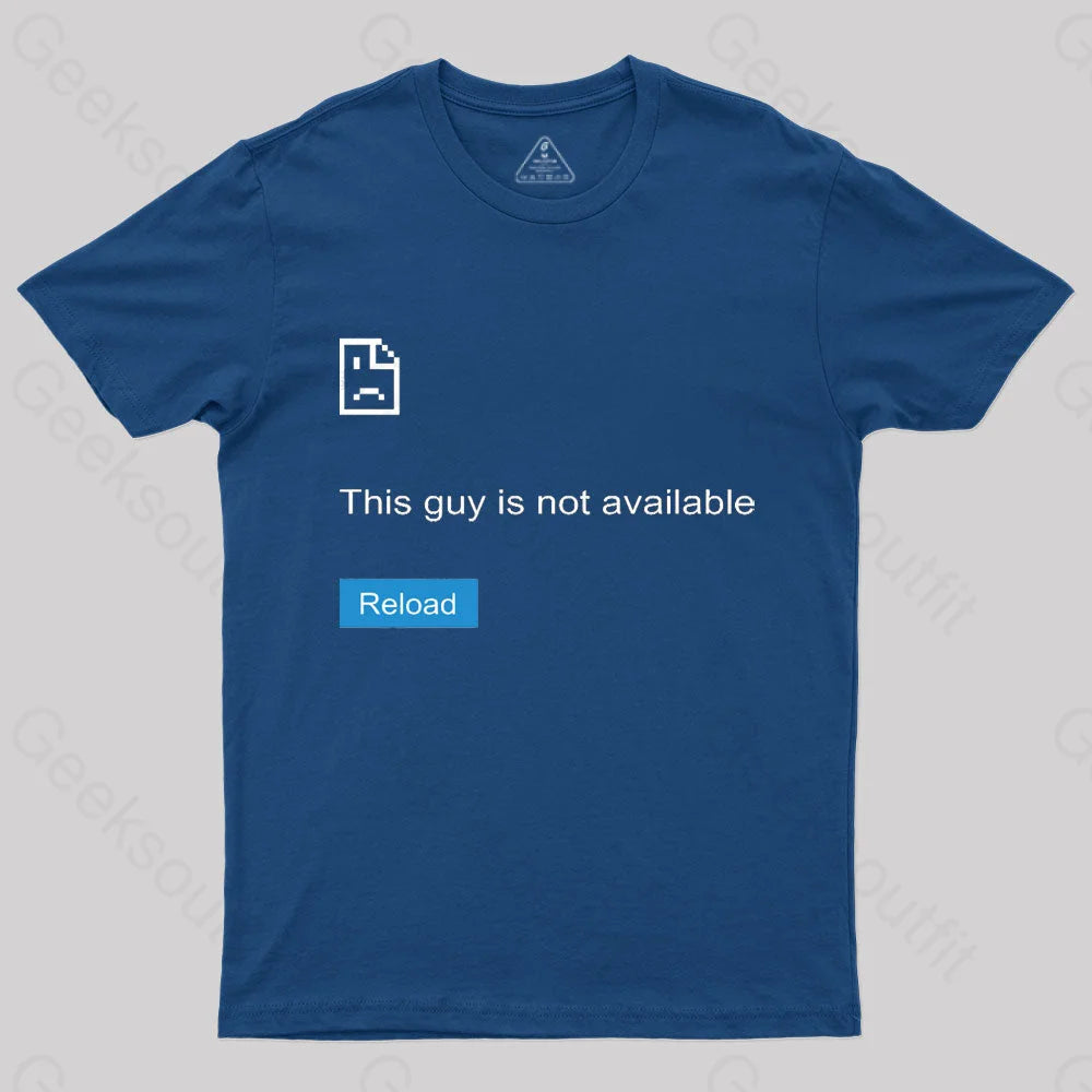 Funny Error Geek T-Shirt Navy / S